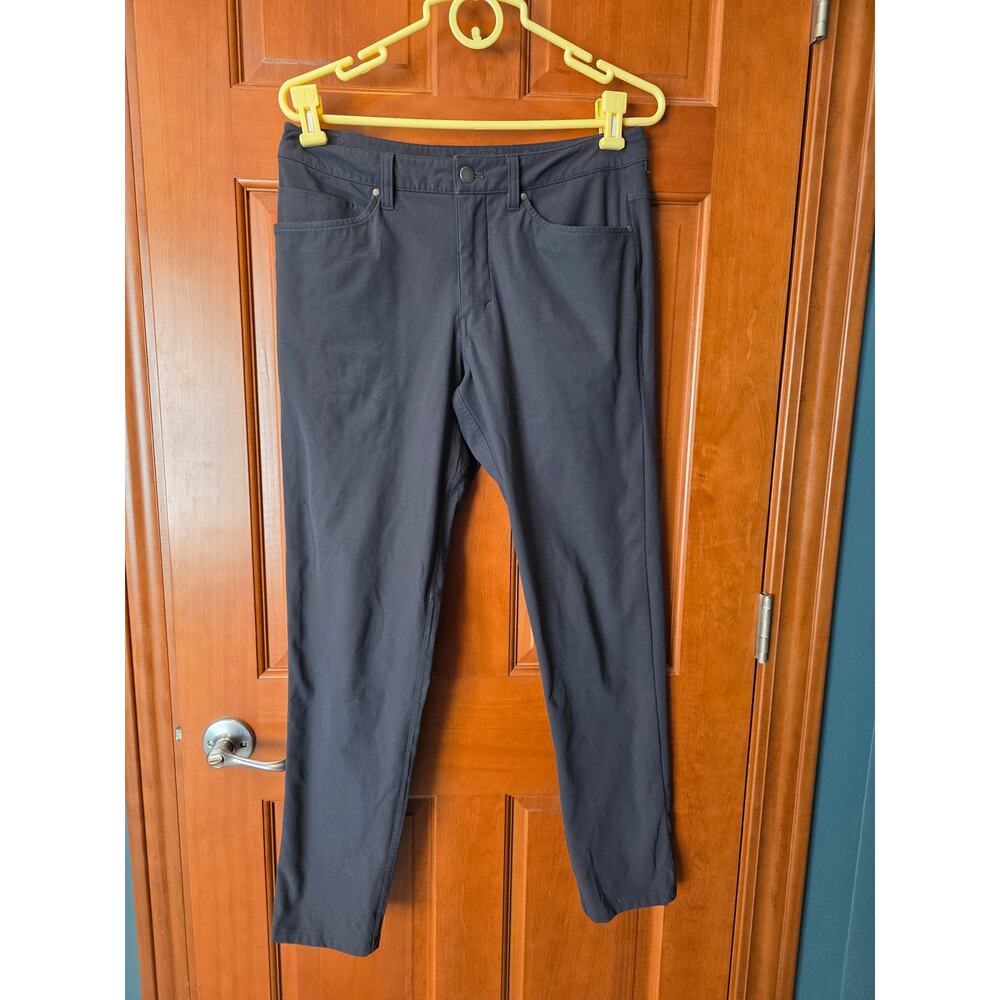 Lululemon ABC 5-Pocket Slim Fit Pants Men's 30 Dark Gray Warpstreme Performance